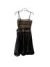 BCBGMAXAZRIA 100% Polyester 16% Spandex Black Tan Cocktail Dress Size 4 - photo 2