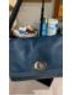 Coach 100% Leather Solid Blue Silver Leather Shoulder Bag One size - photo 4