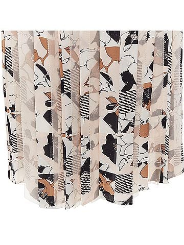 Oscar De La Renta Oscar De La Renta Geometric Floral Print Pleated Skirt (view 2)