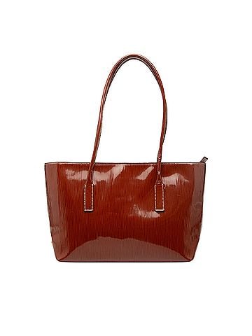 Prada Textured Patent St Grana Paglia Tote (view 1)