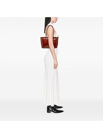 Prada Textured Patent St Grana Paglia Tote (view 2)