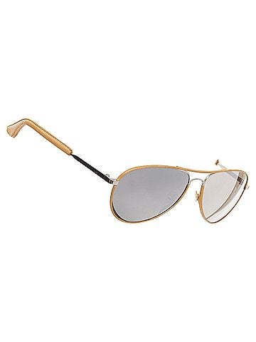 Linda Farrow Linda Farrow Veronique Branquinho Leather Aviators (view 1)