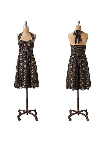 Anthropologie Rhythmic Repetition Halter Dress Casual Dress (view 1)