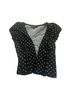 Motel Polka Dots Black White Short Sleeve Blouse Size XXS - photo 1