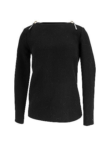MARNI  Marni Shoulder Zip Detailed Sweater in Black Wool (view 1)