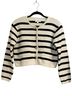 Line & Dot Stripes Black Ivory Cardigan Size M - photo 1
