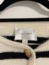 Line & Dot Stripes Black Ivory Cardigan Size M - photo 3