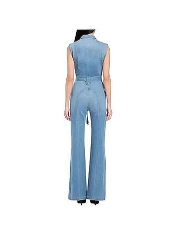 Alice + Olivia AO.LA Sleeveless Denim Fade Away Bell Bottom Jumpsuit Jumpsuit (view 2)