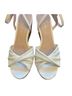 Kate Spade New York 100% Faux Leather Floral White Multi Color Wedges Size 9 - photo 1