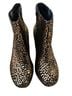 Torrid Animal Print Black Gold Ankle Boots Size 10 - photo 2