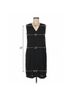 Vince. 100% Polyester 100% Leather Black Casual Dress Size 8 - photo 6