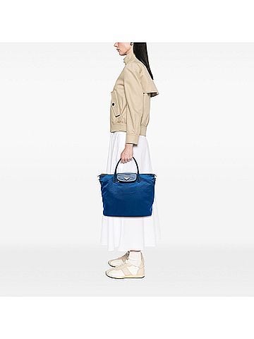 Prada Saffiano Trimmed Tessuto Satchel (view 2)