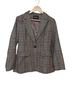 Ebossy Plaid Black Gray Red Blazer Size M - photo 1