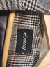 Ebossy Plaid Black Gray Red Blazer Size M - photo 3
