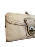 Coach 100% Leather Solid Stripes White Leather Clutch One size - photo 2
