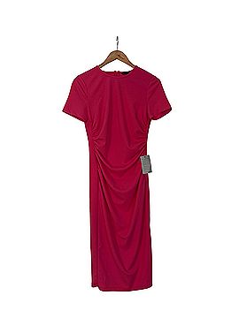 Maggy London Pink Ruched Midi Dress Casual Dress (view 1)