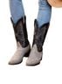 Tony Lama 100% Leather Gray Black Boots Size 6 1/2 - photo 1