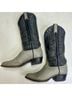 Tony Lama 100% Leather Gray Black Boots Size 6 1/2 - photo 15
