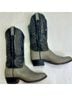 Tony Lama 100% Leather Gray Black Boots Size 6 1/2 - photo 6