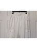 Cinq à Sept 100% Polyamide 75% Viscose 18% Polyester 7% Spandex Solid White Cargo Pants Size L - photo 3