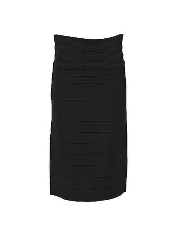 Herve Leger Herve Leger Bandage Pencil Skirt in Black Rayon (view 1)
