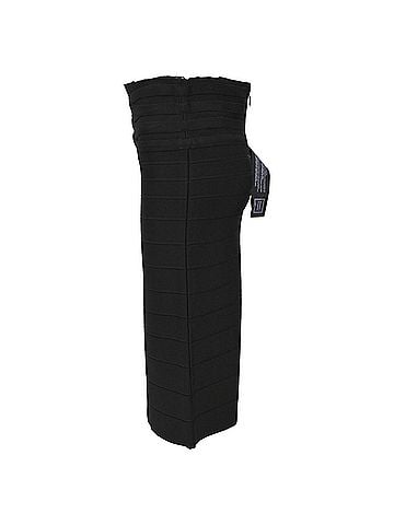 Herve Leger Herve Leger Bandage Pencil Skirt in Black Rayon (view 2)