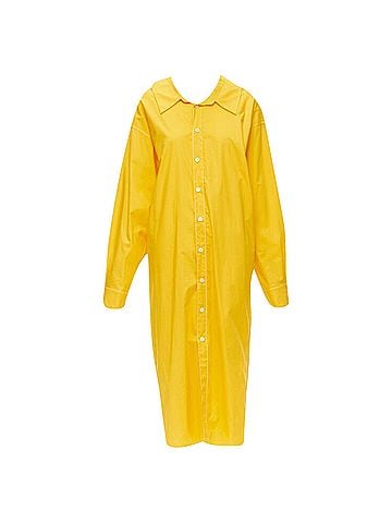 MARNI Marni egg yolk cotton spread collar knitee length shirt dress (view 1)