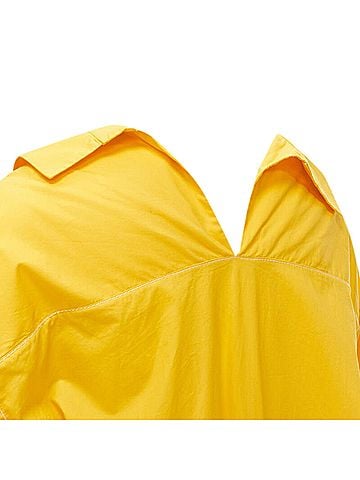 MARNI Marni egg yolk cotton spread collar knitee length shirt dress (view 2)