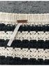 Free People 100% Cotton Stripes Black Tan Pullover Sweater Size M - photo 3