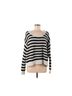 Free People 100% Cotton Stripes Black Tan Pullover Sweater Size M - photo 1