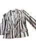 Milly Stripes White Black Blazer Size 4 - photo 2
