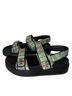 Tory Burch Jacquard Green Black Sandals Size 6 1/2 - photo 1