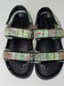 Tory Burch Jacquard Green Black Sandals Size 6 1/2 - photo 3