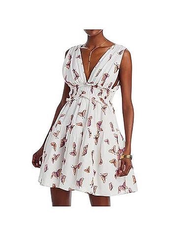 Banjanan Victoria Kaleidoscope Butterfly Ruffle Mini Dress Casual Dress (view 1)