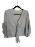 Lush Solid Blue Short Sleeve Blouse Size S - photo 1