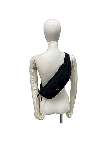 Prada PRADA Prada Triangle Logo Hardware Tessuto Nylon Crossbody Bag Waist Pouch Black 36866 (view 2)