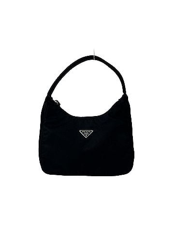 Prada PRADA Prada Triangle Logo Plate Hardware Tessuto Nylon Mini Handbag Pouch Black 54385 (view 1)