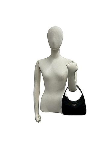 Prada PRADA Prada Triangle Logo Plate Hardware Tessuto Nylon Mini Handbag Pouch Black 54385 (view 2)