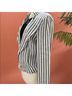 Zara Stripes Gray White Jacket Size M - photo 5