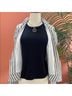 Zara Stripes Gray White Jacket Size M - photo 3