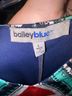 Bailey Blue Print Multi Color Casual Dress Size L - photo 3