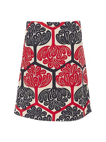 MARNI Marni Ethnic Print Cotton Aline Knee Skirt (view 1)