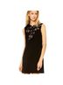 BCBGMAXAZRIA 65% Polyester 30% Rayon 5% Spandex 100% Polyester 66% Polyester 21% Spandex 32% Metallic Fiber Black Casual Dress Size M - photo 1