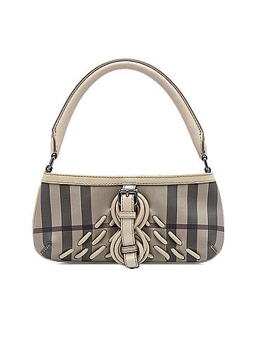 Burberry Smoke Check Coated Canvas Shoulder Bag (view 1)