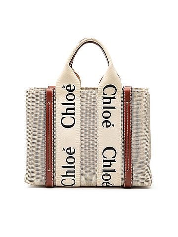 Chloé Small Canvas Woody Tote (view 1)