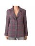 Talbots 80% Wool 20% Nylon 100% Polyester Plaid Gray Pink Blazer Size 8 (petite) - photo 4