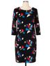 Boden 100% Polyester Floral Blue Red Casual Dress Size 14 - photo 1