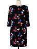 Boden 100% Polyester Floral Blue Red Casual Dress Size 14 - photo 2