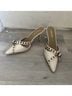 Lemonade White Ivory Tan Heels Size 8 - photo 3