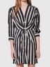 Sandro 85% Viscose 15% Polyamide 100% Other Stripes Black White Casual Dress Size S - photo 3